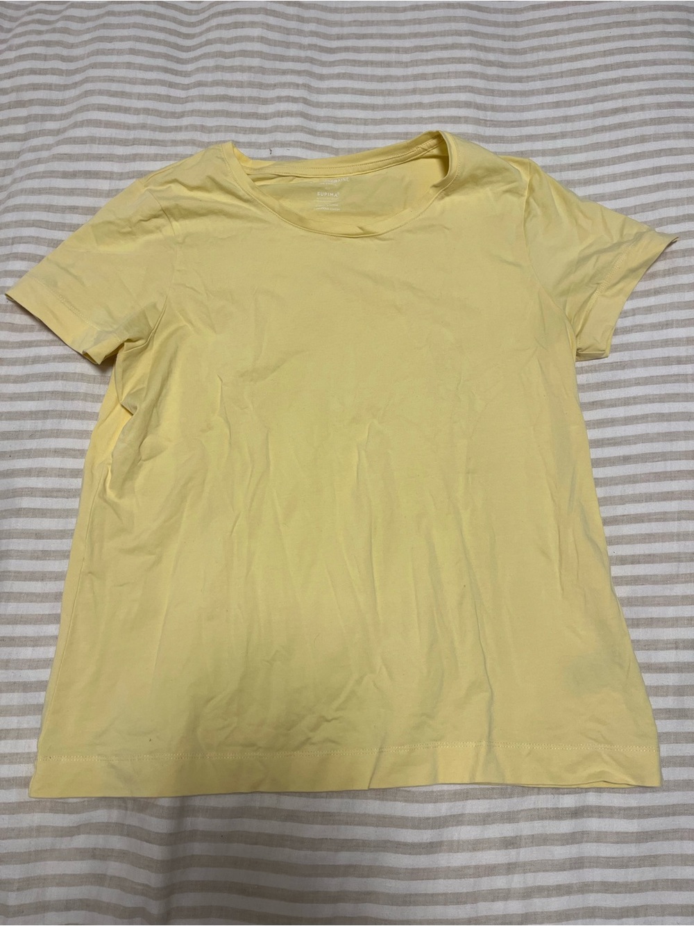 BUTTER YELLOW Supima Cotton Jersey Crewneck T-shirt